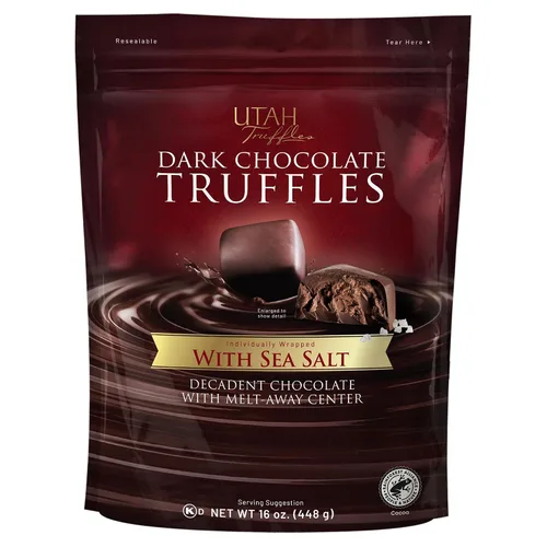 Vista 8 de Utah Truffles - Caramelo de trufa de chocolate con leche y menta, bolsas
