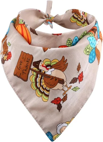 Vista 5 de Bandana de Acción de Gracias para perro, otoño, reversible, triangular, baberos, bufanda, accesorios para perros, gatos, mascotas, pequeño