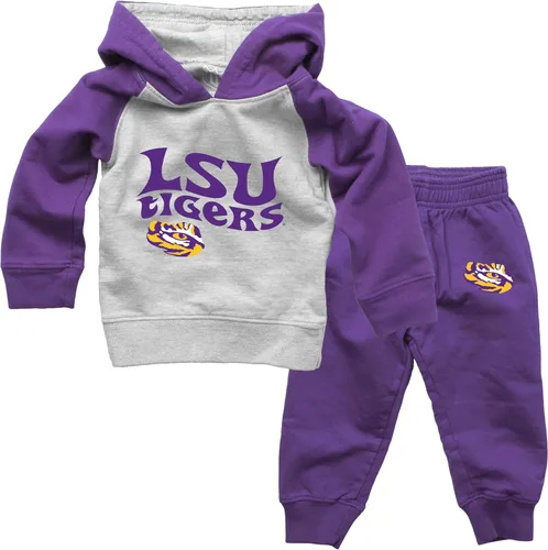 Vista 26 de Wes and Willy Conjunto de pantalón y sudadera con capucha universitaria para bebés y niños pequeños