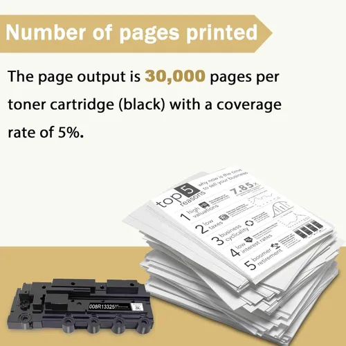 Vista 3 de C310 C315 Black Toner Cartridge 008R13325 High Capacity Replacement for Xerox C310 C315 C410 C415 Printer