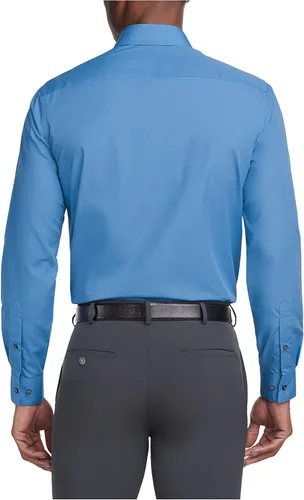 Vista 2 de Van Heusen - Camisa de vestir de popelina para hombre, ajuste estándar, unicolor