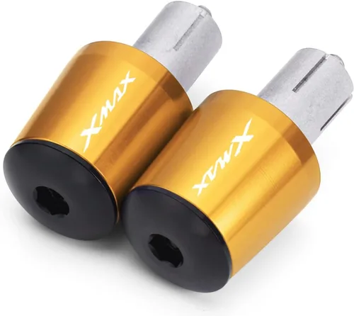 Vista 6 de CNC Aluminum Motorcycle Handlebar End 7/8" 22mm Handle Bar Ends Plugs Caps for XMAX300 XMAX400 Xmax X-MAX 125 250 300 400 (Color : Black)
