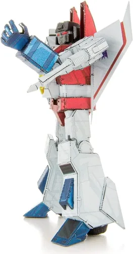Vista 2 de Metal Earth Fascinaciones Transformers Starscream Color 3D Kit de modelo de metal