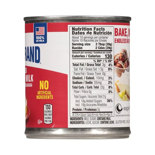 Vista 10 de Eagle Brand Leche condensada endulzada de 14 onzas, ideal para flan, cocinar, hornear, bebidas, postres, helados, sin ingredientes artificiales, sin