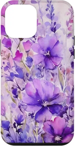 Vista 16 de Purple Lavender Flower Watercolor for Women & Girls Case for iPhone 17