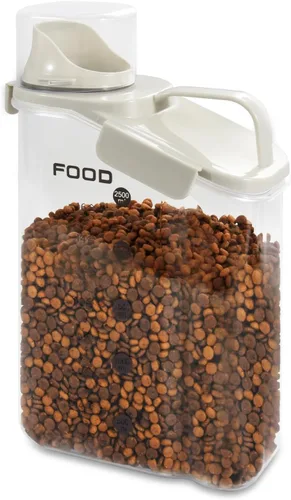 Vista 8 de Contenedor de almacenamiento de alimentos para perros con boquilla Contenedor de comida para perros con tazas medidoras, mantiene la comida