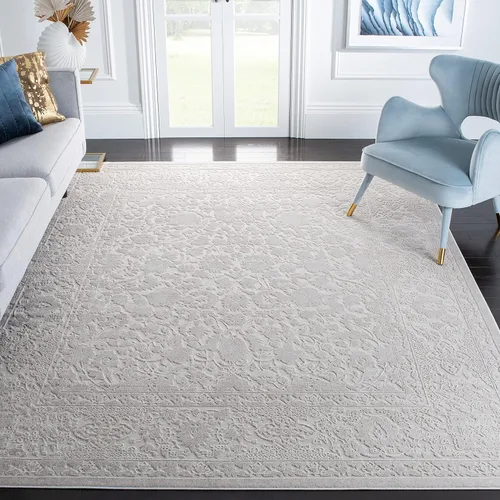 Vista 17 de SAFAVIEH Reflection Collection - Alfombra decorativa, 2 pies 3 pulgadas x 3 pies, color beige y crema, no desprende pelusa y es fácil de limpiar