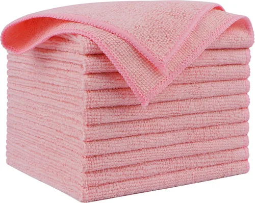 Vista 43 de AIDEA - Paño de limpieza de microfibra, 10 unidades, toallas de microfibra negras, 12 x 12 pulgadas Microfiber Towels for Cars, Wash Cloths, Lint