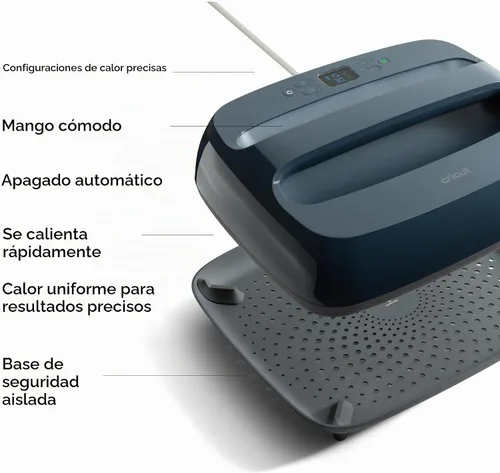 Vista 2 de Cricut EasyPress® SE - Prensa de calor de 12 x 10 pulgadas, color azul