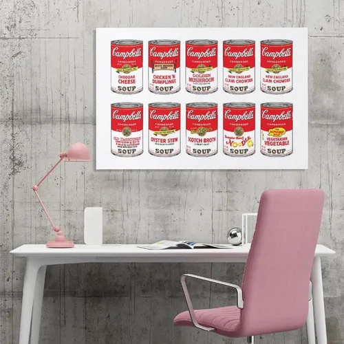 Vista 4 de LEES TOSS Andy Warhol - Póster decorativo para pared, decoración de habitación, decoración de sala de estar, sin marco: 008 x 12 pulgadas