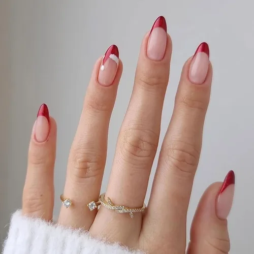 Vista 12 de MISUD - Uñas postizas largas con forma de ataúd, con diseño gótico de vampiro en negro y rojo, acrílico, 24 piezas