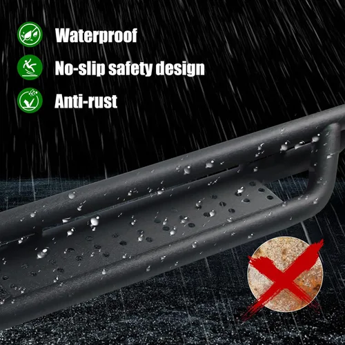 Vista 6 de Estribos mejorados, barras Nerf de escalón lateral compatibles con Ram 1500 2009-2018, Ram 1500 Classic Crew Cab 2019-2024