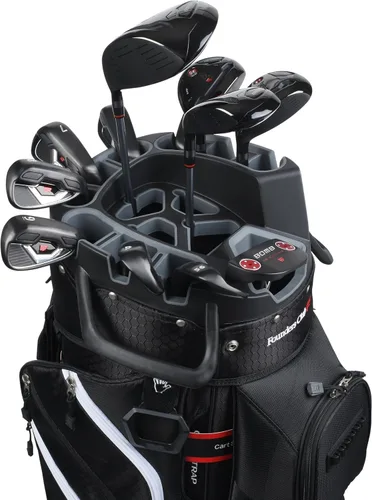 Vista 3 de Founders Club Serie Tour de 4ª Generación Organizador con Candado para Clubes de Golf, Bolsa de Carrito para Hombres con Divisores Anti-Vibración