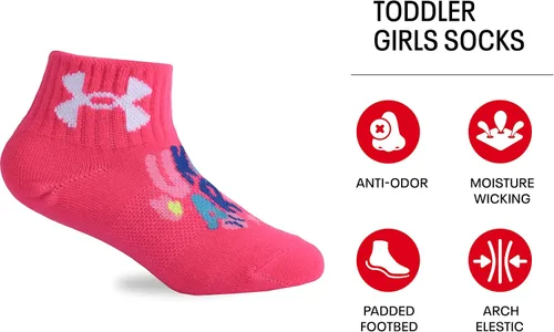Vista 2 de Under Armour Paquete múltiple de calcetines para niña