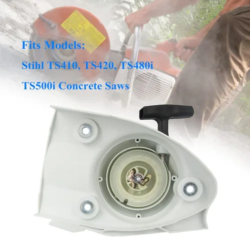Vista 4 de Conjunto de arranque de retroceso 4238 190 0300 para sierra de hormigón Stihl TS410 TS420 TS480i TS500i Pull Start, sustituye a 4238 190 0404