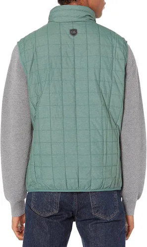 Vista 2 de Cutter & Buck Chaleco Rainier alternativo de plumón Primaloft resistente a la intemperie para hombre