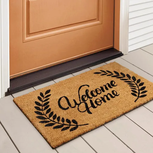 Vista 37 de LuxUrux Alfombra de Fibra de Coco de Bienvenida - Respaldo Extra Resistente, 17'' x 30'' Alfombra Natural para Puerta - Fácil de Limpiar, Hermoso