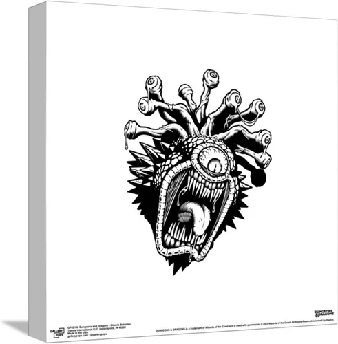 Vista 10 de Gallery Pops Dungeons & Dragons - Arte de pared clásico de Beholder, versión enmarcada negra, 12 x 12 pulgadas Versión con marco negro