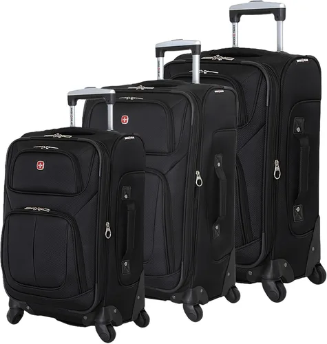 Vista 12 de SwissGear - Equipaje suave expandible Sion con ruedas, Negro