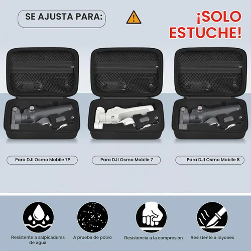 Vista 2 de Comecase Funda rígida para DJI Osmo Mobile 8, OM 7 Pro y OM 7, forro de Negro