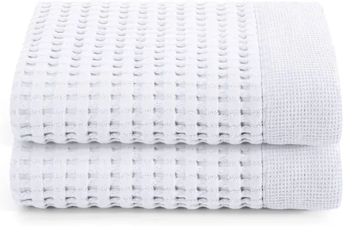 Vista 26 de GILDEN TREE Toalla de baño tipo waffle de secado rápido, toallas de baño delgadas de lujo, toallas de baño 40x80 grandes, estilo moderno (crema)