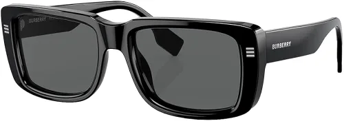 Vista 2 de BURBERRY BE4376U - 300187 - Gafas de sol color negro con gris oscuro, 2.165in, Negro