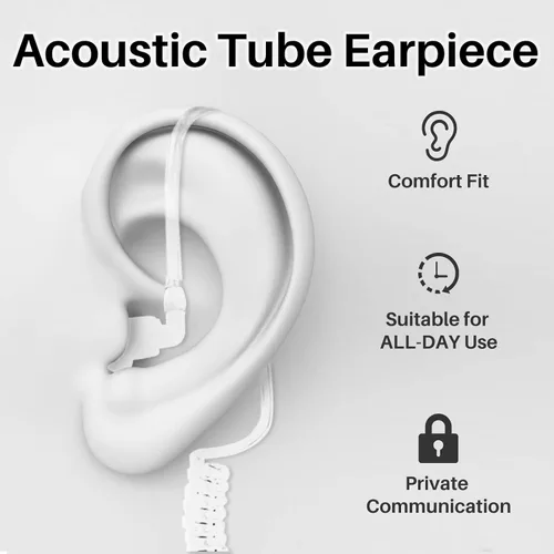 Vista 3 de TID TD-V2 Walkie Talkies para adultos con auricular y 8 baterías, radios de 2 vías, Walkie Talkies de largo alcance con radio bidireccional