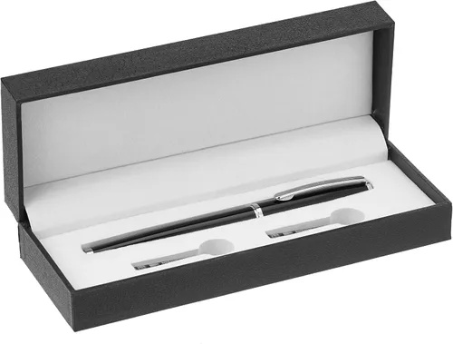 Vista 5 de Amazon Basics Pluma estilográfica con dos cartuchos de repuesto: punta media, tinta negra