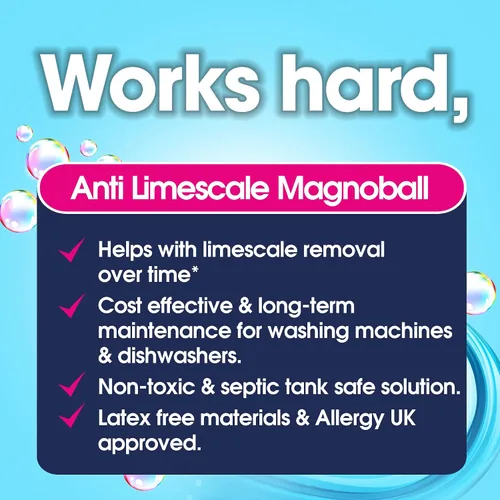 Vista 3 de EcoZone Magnoball - Dispositivo anti-cal para lavavajillas y lavadoras, removedor de cal magnético reutilizable y descalcificador, limpiador