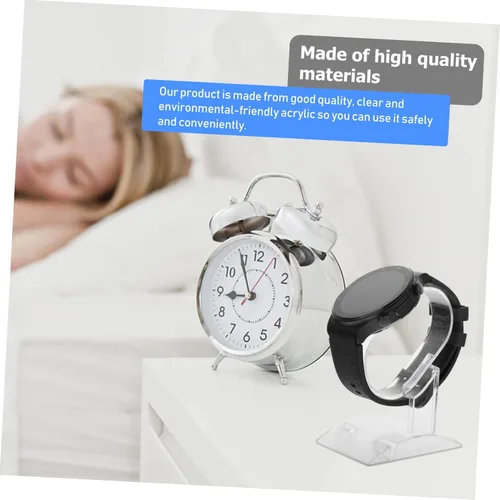 Vista 5 de Alipis 4 unids transparente titular de cristal joyería fina pulsera soporte de exhibición relojes para hombre relojes acrílico reloj acrílico