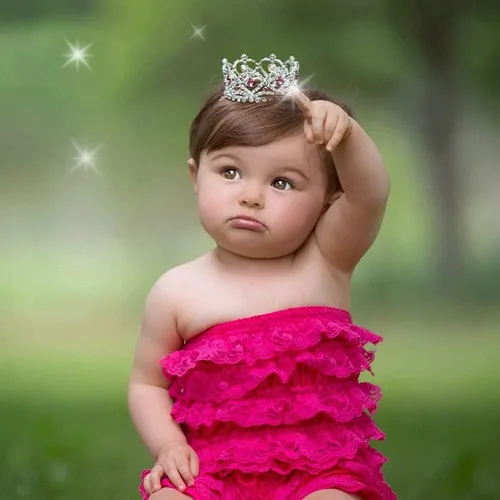 Vista 5 de Diadema para sesiones de fotos para recién nacidos, de cristal, princesa, fiesta, accesorios de fotografía