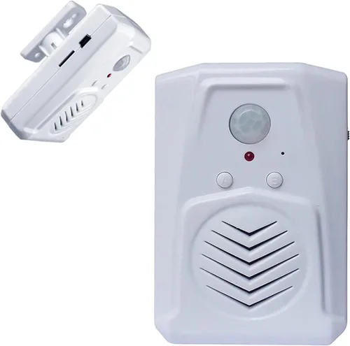 Vista 11 de Altavoz reproductor de sonido activado con sensor de movimiento PIR con cable USB, descarga tus propios archivos de audio MP3 para reproducir Negro