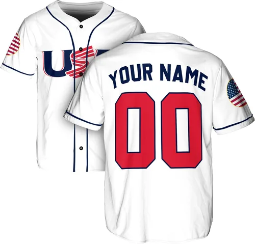 Vista 26 de Camisetas de béisbol personalizadas del mundo 2026, camisetas deportivas personalizadas de uniforme de sóftbol para hombres, mujeres, niños y niñas