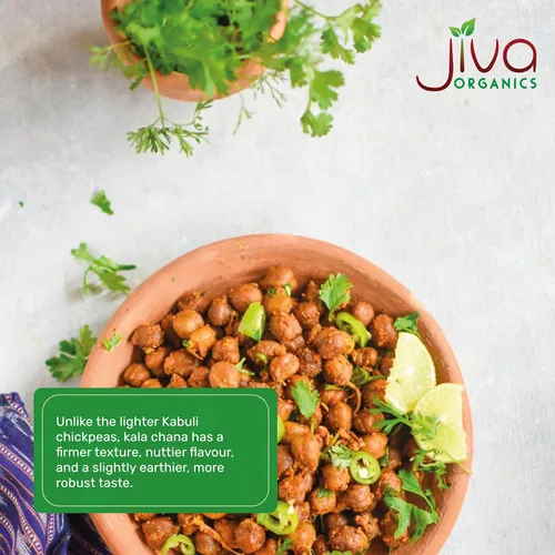 Vista 6 de Jiva Organics Bolsa orgánica Kala Chana a granel de 2 libras, gramo negro, garbanzos negros Desi, 100% natural y sin OMG