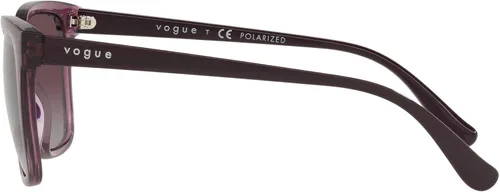 Vista 4 de Vogue Eyewear Woman Sunglasses Transparent Grey Frame, Grey Gradient Dark Blue Lenses, 54MM