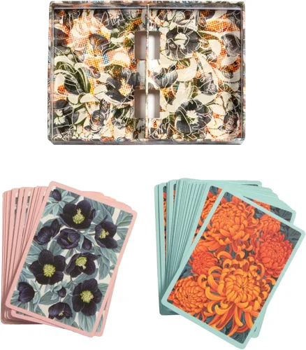 Vista 3 de eeBoo Piece & Love: Autumn Abundance - Naipes para adultos, juego de 2 mazos, mazos tradicionales con Beaufiul Artowrk y bordes dorados, tintas a