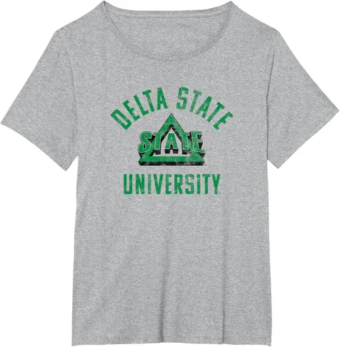 Vista 16 de Delta State University Statesmen Large Camiseta, Gris