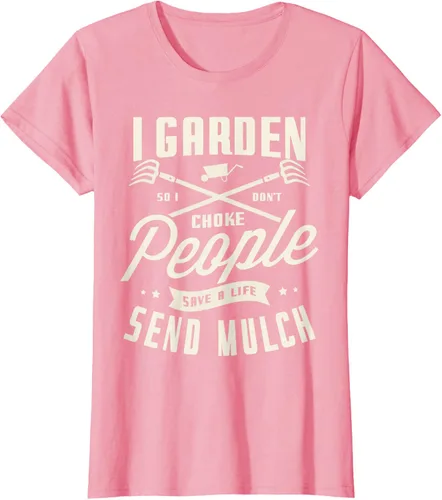 Vista 11 de I garden so I don't choke People save Life spend mulch T-Shirt, Negro