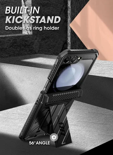 Vista 7 de SUPCASE Funda para Samsung Galaxy Z Flip 5 con Soporte y Clip para Cinturón (Unicorn Beetle Pro), [Protección de Bisagra]