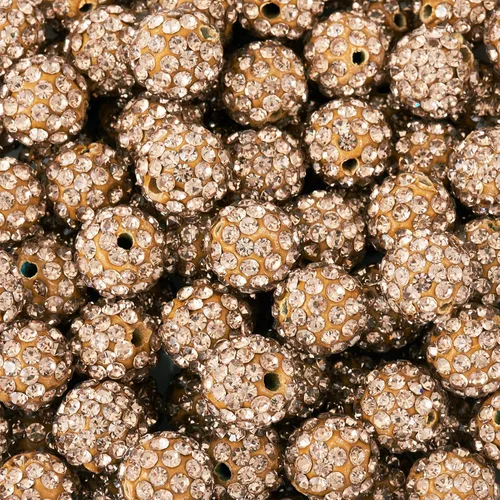 Vista 17 de Beadthoven - 100 cuentas de diamantes de imitación de arcilla de 0.394 pulgadas para la fabricación de joyas, cuentas de bola de disco de cristal