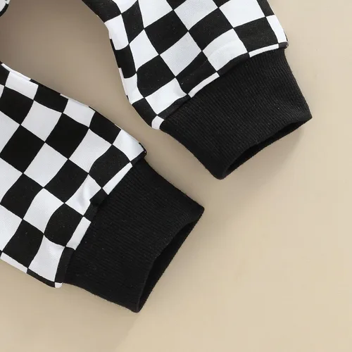 Vista 5 de Pantalones largos de cuadros con cintura elástica para bebés, niños y niñas, para primavera, verano, otoño e invierno