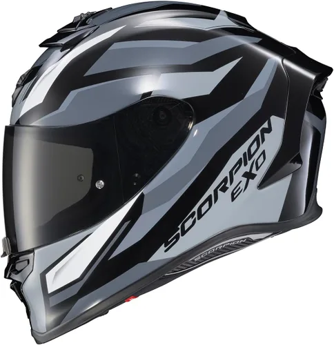 Vista 7 de ScorpionEXO R1 Air Casco de Motocicleta de Cara Completa con Escudo Pinlock y Bolsillos para Altavoces Listos para Bluetooth DOT ECE Sólido