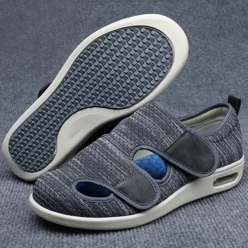 Vista 7 de W&LESVAGO Zapatos para diabéticos con edema de ancho ancho para mujer, cierre ajustable, amortiguación de aire, sandalias ligeras y cómodas, zapatos