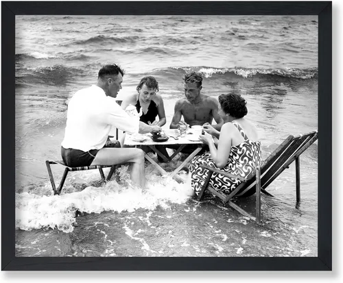 Vista 56 de Poster Master Póster clásico costero, impresión acuática vintage, regalo para artistas, amigos, atrapa las olas, surfistas en el mar, playa, costa
