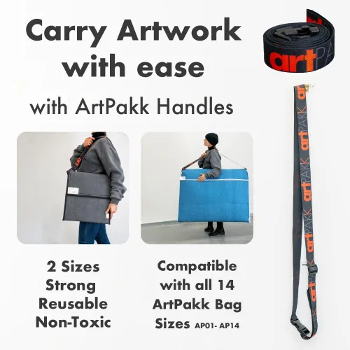 Vista 8 de Bolsos de Arte (AP06-44 1/2" x 44 1/2") - Fuertes • Absorbentes de impacto • Reutilizables • No tóxicos • Impermeables • Forro libre de ácidos - Azul