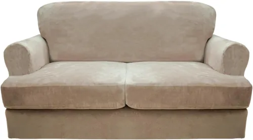 Vista 25 de CUCRAF Funda para sofá con cojines de 3 piezas, fundas deslizantes de terciopelo suave y grueso para sofá de la sala de estar, protector de muebles