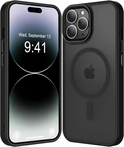 Vista 53 de Fuerte magnético para iPhone 11, compatible con Magsafe, [resistente a caídas de 13 pies] Funda trasera translúcida mate con sensación de piel