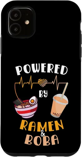Vista 8 de Powered by Ramen & Boba Tea - Linda funda Kawaii Ramen Soup para iPhone 17