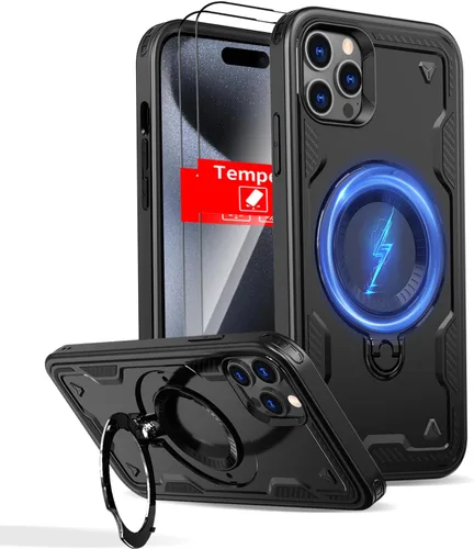 Vista 135 de Funda magnética para Google Pixel 9A compatible con cargador inalámbrico MagSafe, para Pixel 9A, funda de teléfono integrada de 360 °, con 2