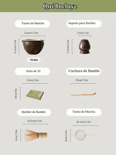 Vista 9 de Juego de 6 piezas para batidor de Matcha japonés con cuenco de cerámica Wabi-Sabi hecho a mano (Chawan), Chasen de bambú, soporte para batidor